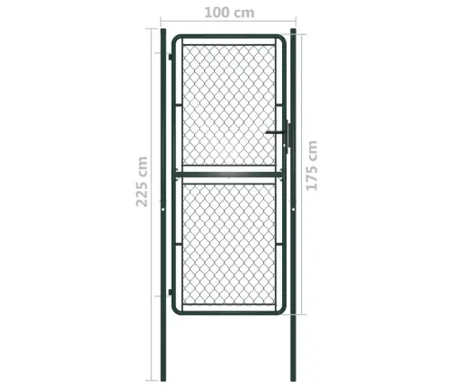 Aiavärav, Terasest, 100 X 175 cm Roheline