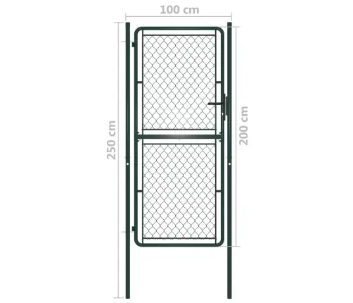 Aiavärav, Terasest, 100 X 200 cm Roheline