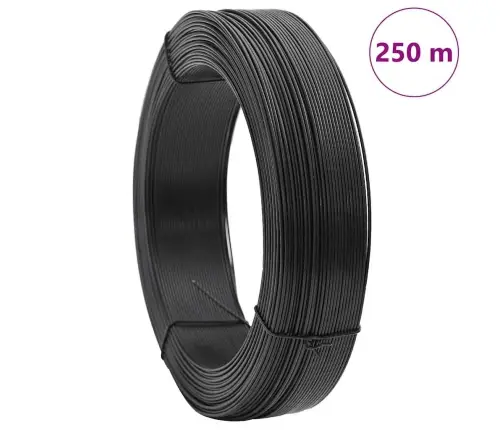 Žoga Sasaistes Stieple, 250 M, 1,4/2 Mm, Antracītpelēks Tērauds Vidaxl