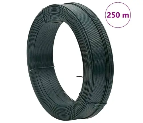 Žoga Sasaistes Stieple, 250 M, 2,3/3,8 Mm, Melni Zaļš Tērauds Vidaxl