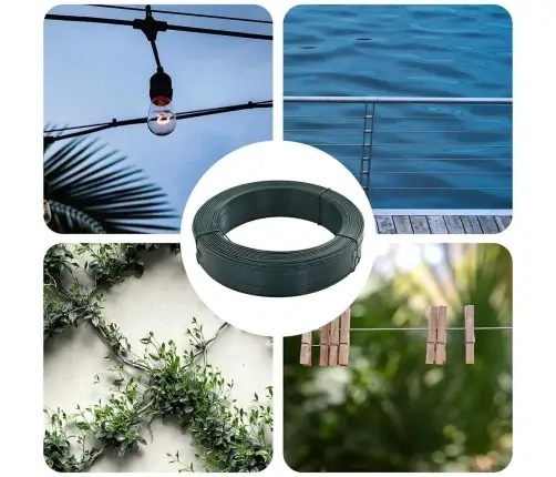 Žoga Sasaistes Stieple, 250 M, 2,3/3,8 Mm, Melni Zaļš Tērauds Vidaxl