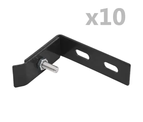 Sienas Stūra Savienotāji, 10 Komplekti, Antracītpelēki Vidaxl