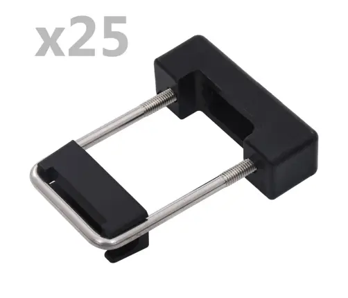 U-Skavas Žoga Stabiem Ar Plastmasu, 60X40 Mm, 25 Komplekti Vidaxl