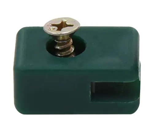 Sodo Tvoros Vielos Laikikliai Su Sraigtu, 100 Rinkinių, Žali