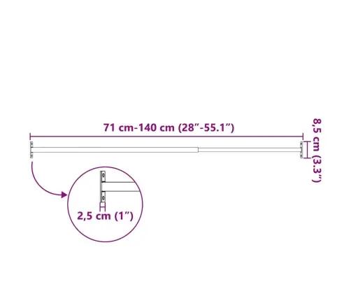 Reguliuojami Apsauginiai Strypai Langams, 3Vnt., 710-1200Mm