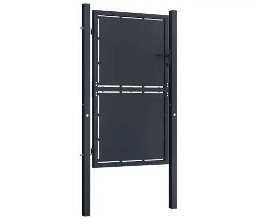 Dārza Vārti, 100X200 Cm, Tērauds, Antracītpelēki Vidaxl