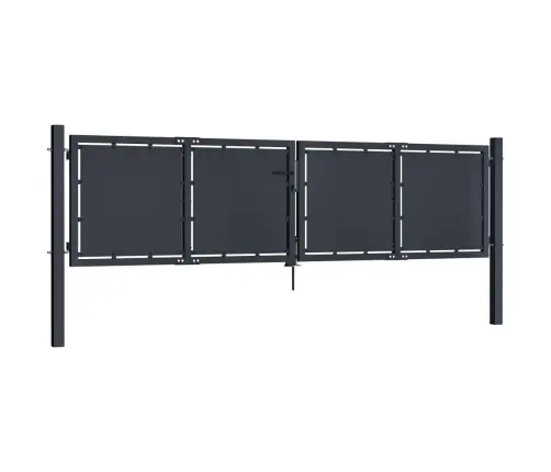 Dārza Vārti, 300X100 Cm, Tērauds, Antracītpelēki Vidaxl