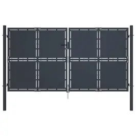 Dārza Vārti, Tērauds, 300X175 Cm, Antracīta Krāsā Vidaxl