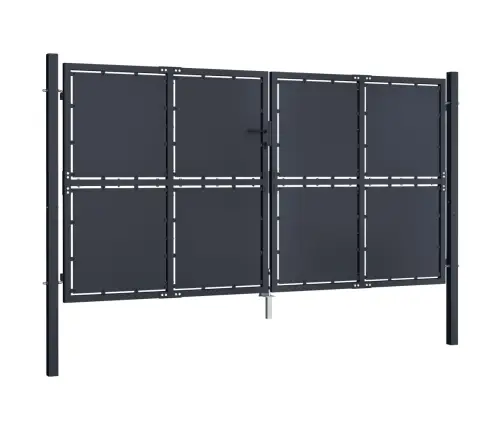 Dārza Vārti, 300X200 Cm, Tērauds, Antracītpelēki Vidaxl