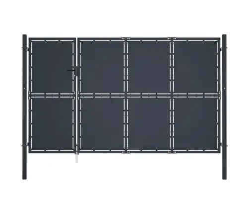 Dārza Vārti, 350X150 Cm, Tērauds, Antracītpelēki Vidaxl