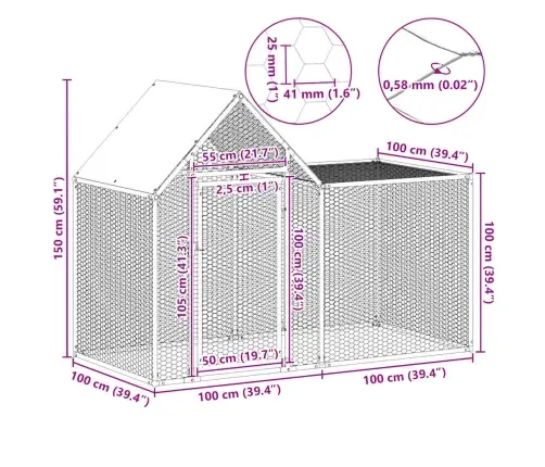 Kanakuut, 2 X 1 X 1,5 M, Tsingitud Teras