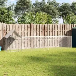 Vistu Būris, 5X1X1,5 M, Cinkots Tērauds Vidaxl Vistu Būris, 5X1X1,5 M, Cinkots Tērauds Vidaxl