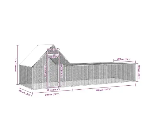 Kanakuut, 6 X 2 X 2 M, Tsingitud Teras