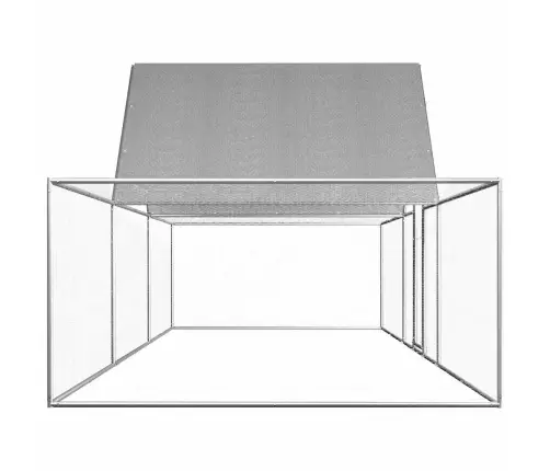 Vistu Būris, 6X2X2 M, Cinkots Tērauds Vidaxl