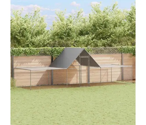 Vistu Būris, 6X2X2 M, Cinkots Tērauds Vidaxl