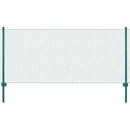 Tinklinė Tvora Iš Vielos Su Stulpais, Žalios Sp., 25X0,5 M