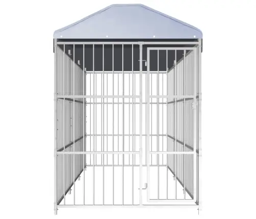 Suņu Voljērs Ar Jumtu, 450X150X200 Cm Vidaxl