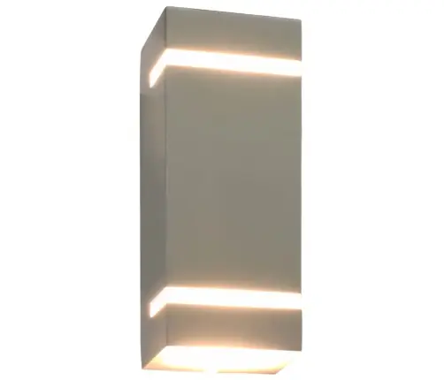 Āra Sienas Lampas, 2 Gab., 35 W, Sudraba, Taisnstūra Forma Vidaxl