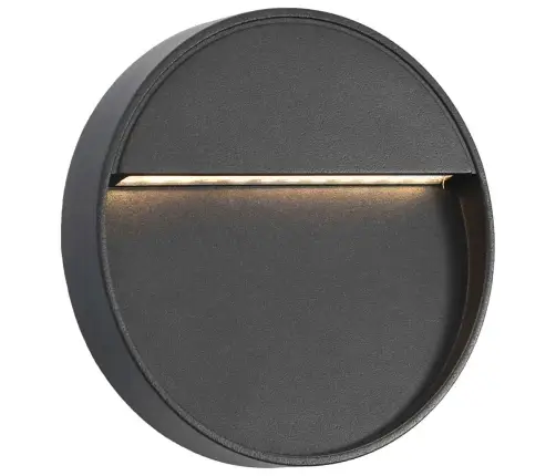 Led-Seinavalgustid Õue 2 Tk, 3 W Mustad, Ümmargused