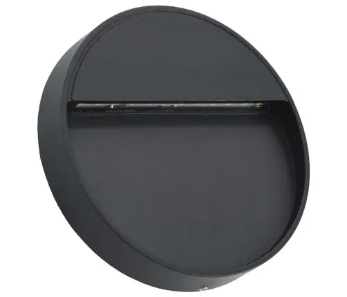 Led-Seinavalgustid Õue 2 Tk, 3 W Mustad, Ümmargused