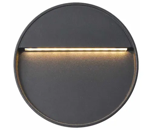 Led-Seinavalgustid Õue 2 Tk, 3 W Mustad, Ümmargused