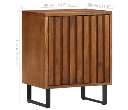 Naktsskapītis, 40X30X50 Cm, Mango Masīvkoks Vidaxl