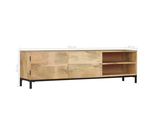 Tv Galdiņš, 145X30X41 Cm, Mango Masīvkoks Vidaxl