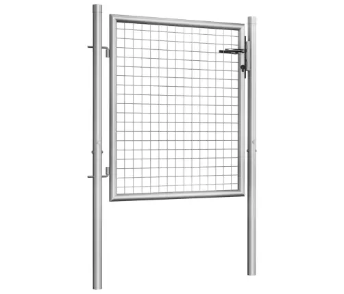 Sodo Vartai, Cinkuotas Plienas, 100X75 cm Sidabriniai