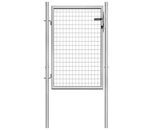 Dārza Vārti, Cinkots Tērauds, 105X100 Cm, Sudraba Krāsā Vidaxl