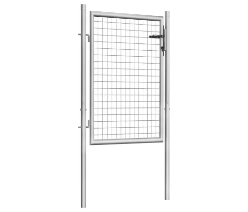 Dārza Vārti, Cinkots Tērauds, 105X100 Cm, Sudraba Krāsā Vidaxl