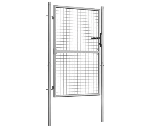 Dārza Vārti, Cinkots Tērauds, 105X125 Cm, Sudraba Krāsā Vidaxl