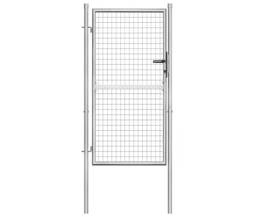 Dārza Vārti, 105X200 Cm, Cinkots Tērauds, Sudraba Krāsā Vidaxl