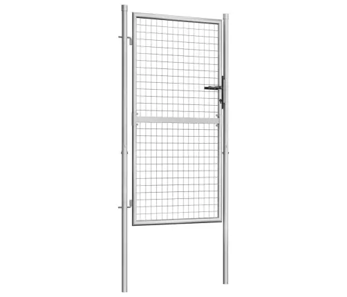 Dārza Vārti, 105X200 Cm, Cinkots Tērauds, Sudraba Krāsā Vidaxl