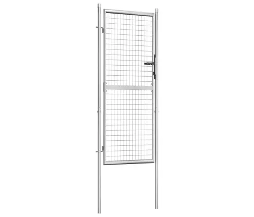 Aiavärav, Tsingitud Teras, 100 X 200 cm Hõbedane