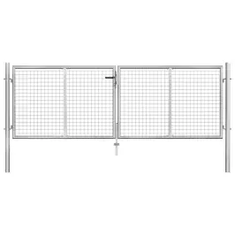 Dārza Vārti, Cinkots Tērauds, 300X75 Cm, Sudraba Krāsā Vidaxl