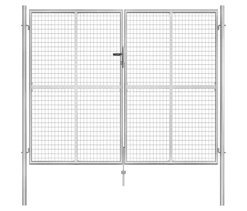 Aiavärav, Tsingitud Teras, 300 X 200 cm Hõbedane