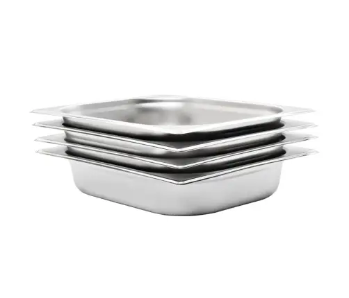 Gastronorm Trauki, 4 Gab., Gn 1/2, 65 Mm, Nerūsējošs Tērauds  Vidaxl