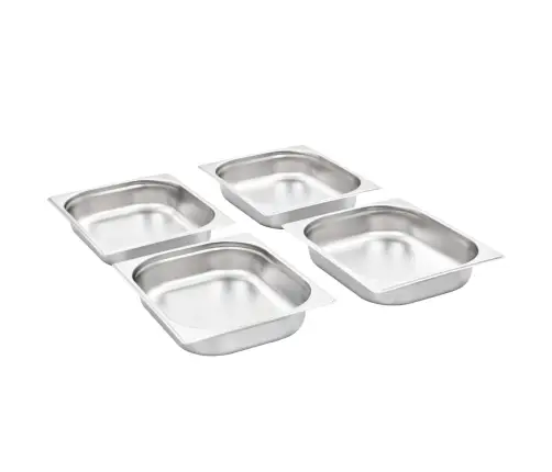Gastronorm Trauki, 4 Gab., Gn 1/2, 65 Mm, Nerūsējošs Tērauds  Vidaxl