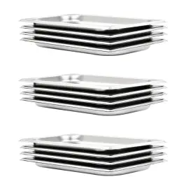 Gastronorm Trauki, 12 Gab., Gn 1/3, 20 Mm, Nerūsējošs Tērauds Vidaxl