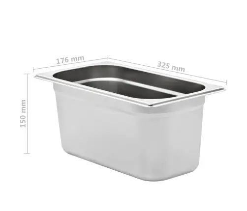 Gastronorm Indai, 4 Vnt., Nerūdijantis Plienas