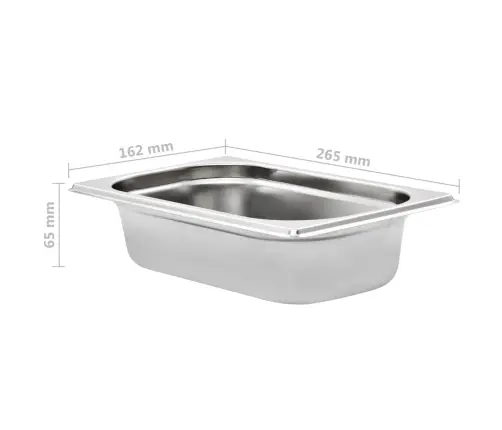 Gastronorm Indai, 8Vnt., Nerūdijantis Plienas