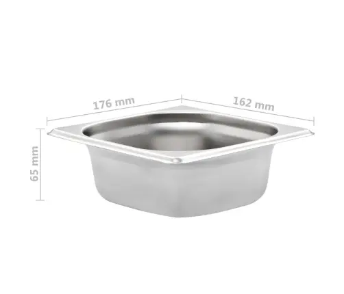 Gastronorm Indai, 12 Vnt., Nerūdijantis Plienas