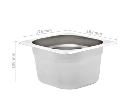 Gastronorm Indai, 12 Vnt., Nerūdijantis Plienas