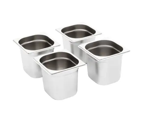 Toiduplaadid 8 Tk, Gn 1/6 150 Mm, Roostevaba Teras