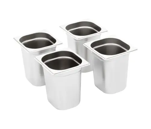 Toiduplaadid 8 Tk, Gn 1/6 200 Mm, Roostevaba Teras