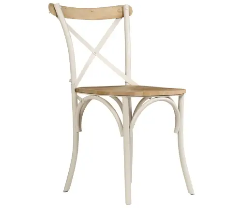 Virtuves Krēsli, 2 Gab., Balts Mango Masīvkoks Vidaxl