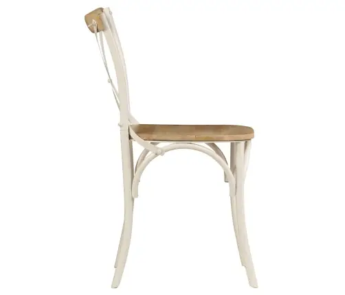 Virtuves Krēsli, 2 Gab., Balts Mango Masīvkoks Vidaxl