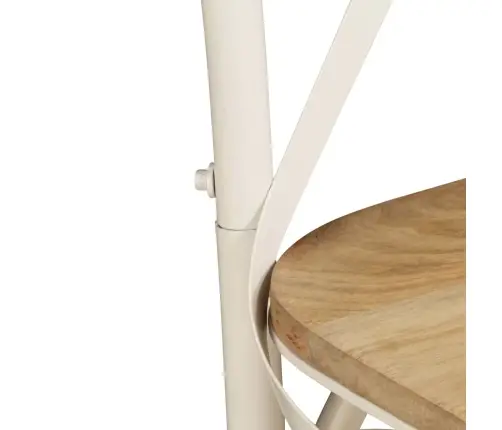 Virtuves Krēsli, 2 Gab., Balts Mango Masīvkoks Vidaxl