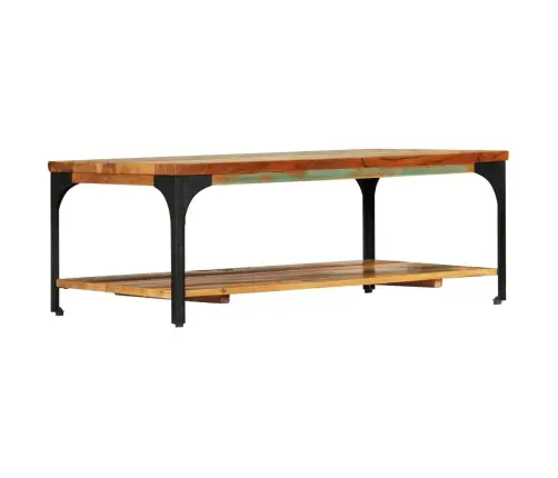 Kafijas Galdiņš Ar Plauktu, 100X60X35 Cm, Pārstrādāts Masīvkoks Vidaxl Kafijas Galdiņš Ar Plauktu, 100X60X35 Cm, Pārstrādāts Masīvkoks Vidaxl