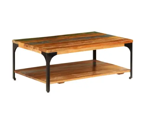 Kafijas Galdiņš Ar Plauktu, 100X60X35 Cm, Pārstrādāts Masīvkoks Vidaxl Kafijas Galdiņš Ar Plauktu, 100X60X35 Cm, Pārstrādāts Masīvkoks Vidaxl